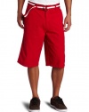 Southpole Men's Belted Color Twill Basic Short