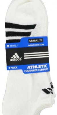 adidas Men's Cushioned 3STR 3-Pack No Show Sock