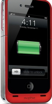 Mophie Juice Pack Air External Battery Case for iPhone 4 / 4S 1500 mAh (Red)