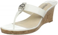 MICHAEL MICHAEL KORS Women's Palm Beach Wedge (White Patent 9.0 M)