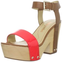 Luxury Rebel Women's Fern Platform Sandal,Coral Red,36 EU/6 M US