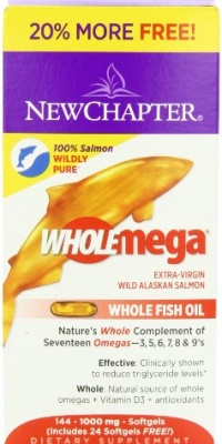 New Chapter Wholemega 1000 Mg Value Pack, 144 Count