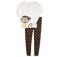 Carter's Infant 2 Piece Cotton PJ Set - Fancy Monkey-12 Months