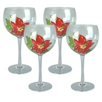 Artland Laurie Gates Luxe Holiday Balloon Glasses, Set of 4