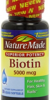 Nature Made Biotin Softgel, 5000 Mcg, 50 Count