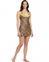 Betsey Johnson Women's Sultry Stretch Satin Slip With Lace, Wild One Natural, Small