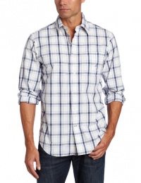 Nautica Men's Long Sleeve Poplin Medium Plaid Woven