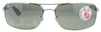 New Ray Ban RB3465 004/58 Gunmetal/Crystal Green Lens 64mm Polarized Sunglasses