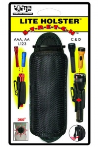 Nite Ize LHS-03 Clip-On Flashlight Holster with Stretch Capability and 8-Position Rotating Clip