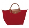 LONGCHAMP LE PLIAGE SHORT HANDLED MEDIUM TOTE - DEEP RED, ONE SIZE