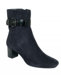 Stylish in suede. The Demelza booties from Bandolino elevate every outfit to new heights.