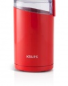 KRUPS F2034550 Electric Spice and Coffee Grinder with Stainless Steel blades, Red