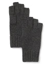 Maintain contact even during old man winter with these savvy fingerless gloves. The crafty knit design allows you to text, surf the web and make calls on whatever device you choose. Crafted in soft cashmere, from The Men's Store at Bloomingdale's.