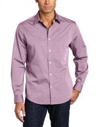 Perry Ellis Men's Long Sleeve Solid Iridescent Woven