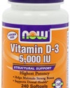 NOW Foods Vitamin D3 5000 Iu, 240 Softgels,