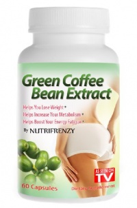 Green Coffee Bean Extract - 100% Pure! 800mg 60 Vegetarian Capsules, Weight Loss, 50% Chlorogenic Acids, Nutrifrenzy Brand (Super Sale!)