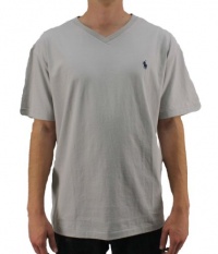 Polo Ralph Lauren Men's V-Neck Short Sleeve T-Shirt Oxford Grey PRL