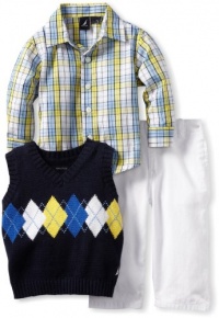 Nautica Sportswear Kids Baby-boys Infant 3 Piece Set, Sport Navy, 24 Months