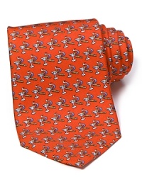 Love life, love style. This handsome silk tie is adorned with a fun-loving martini and cigar pattern.