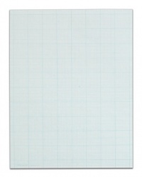 TOPS Cross Section Pad, 1 Pad, 10 Squares/Inch, Quadrille Rule, Letter Size, White, 50 Sheets/Pad, 1 Pad (35101)