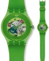 Swatch Unisex Originals SUOG103 Green Plastic Quartz Watch with Green Dial