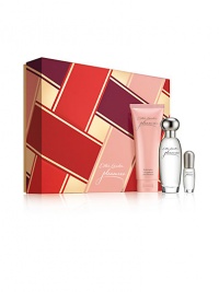 She'll enjoy taking these simple pleasures wherever she goes. This traveling trio will surround her with Estee Lauder pleasures...fresh as flowers after the rain, tingling with the rare essence of exotic Baie Rose. Limited-time collection features these favorites in an exclusive gift box. Includes Eau de Parfum Spray 1.7 oz., Body Lotion 3.4 oz. and Eau de Parfum Purse Spray 0.14 oz. 