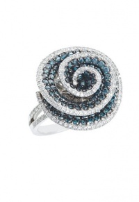 Effy Jewlery Pave Classica Bella Bleu Diamond Ring, 2.21 TCW Ring size 7