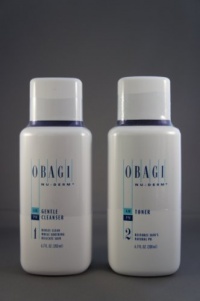 Obagi Nu Derm Gentle Cleanser & Toner 6.7oz 200ml 2 Bottles