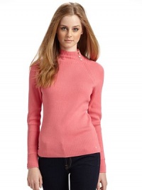 THE LOOKTurtleneck with three-button closureLong sleeves with button cuffsPull-on styleTHE FITContemporary fitTHE MATERIAL77% cotton/23% woolCARE & ORIGINMachine washImported