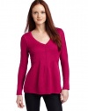 Calvin Klein Jeans Women's Petite V-Neck Promo Sweater