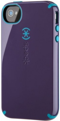 Speck Products CandyShell Glossy Case for iPhone 4/4S - 1 Pack - Carrying Case - Retail Packaging - Aubergine/Peacock