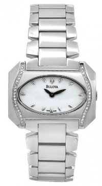 Bulova Women's 63R41 Diamond Accented Case White Dial Watch