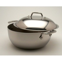 All Clad Stainless Steel 5-1/2-Quart Dutch Oven with Domed Lid