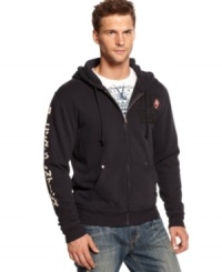 Rock some international style with this graphic hoodie from Rolling Stones.