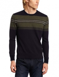 Victorinox Men's Kapple Stripe Crew-Neck Sweater, Navy, Large