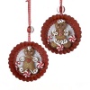 Kurt Adler 4-Inch Resin Gingerbread Boy and Girl in Pan Ornaments, Set of 2