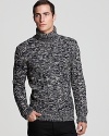 A thick rib knit sweater composed of marled virgin wool reveals your complexity and taste for unique detail. Sophisticated but accessible, from BOSS Orange.