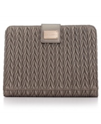 Give your gadget a glam-over with this plush, quilted iPad case from Big Buddha, featuring a perfectly padded interior. Ideally sized to slip inside your purse, but looks equally chic outside your it-bag.