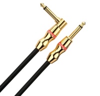 Monster Rock Instrument Cable 12ft. - Angled to Straight1/4 Plugs (M ROCK-12A)