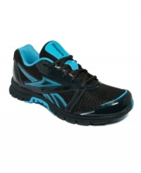 Reebok's Ultimatic running sneakers are flexible and lightweight with colorful accents that keep you stylish as you go.