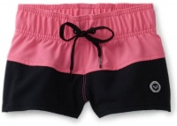 Roxy Kids Girls 2-6X Roxy Marks The Spot Print Teenie Wahine Rip Wave Boardshort, Azalea Pink, Medium