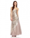 Jump Juniors Glamorous Sequin Gown, Taupe, 5