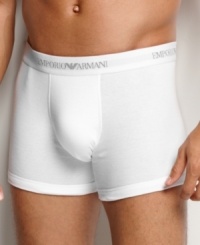 The classic cotton boxer brief, in a convenient three pack from Emporio Armani.