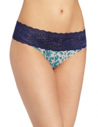 Cosabella Women's Love Is In The Aire Lowrise Thong, Navy Blue/Twilight, One Size