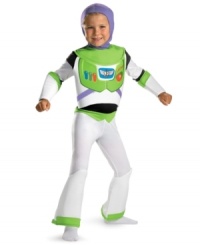 He can push his imagination to infinity and beyond when he dresses up in this Buzz Lightyear costume.