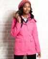 All about versatility, Dollhouse's hooded parka features a cute down vest under-layer that can be worn alone!