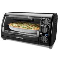 Black & Decker TRO490B 1200-Watt 4-Slice Countertop Oven and Broiler with Removable Crumb Tray