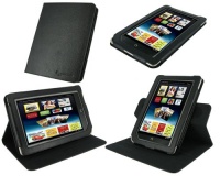 rooCASE Dual-View Multi Angle (Black) Leather Folio Case Cover for Barnes and Noble NOOK Tablet / NOOKcolor Nook Color eBook Reader (NOT Compatible with NOOK HD)