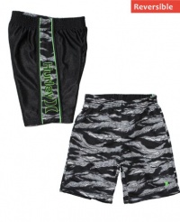 Hurley Boys 2-7 Camo Reversible Short, Black, 7