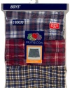 Fruit of the Loom Boys 8-20 Tartan Woven Boxer 3-Pack